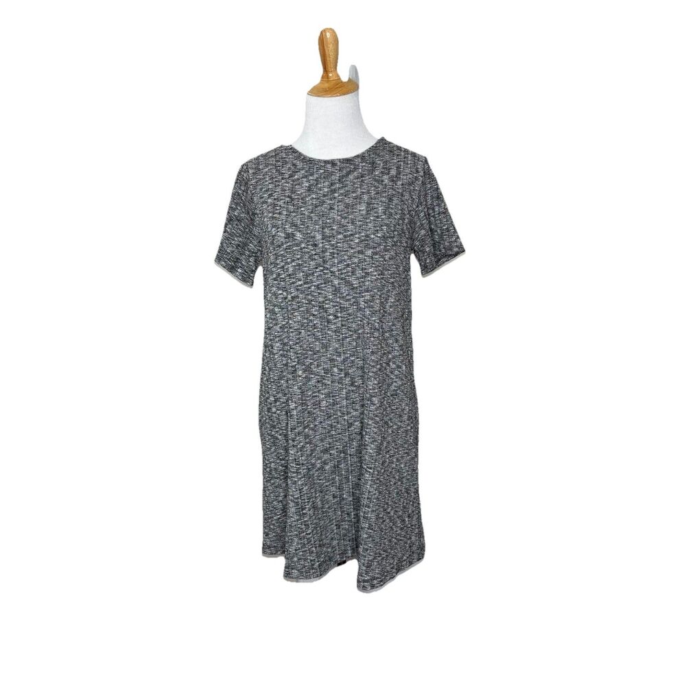 Abercrombie & Fitch Sweater Dress Gray Grey Scoop Neck Ribbed  Size Medium